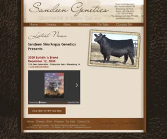 Sandeengenetics.com(Sandeen Genetics Simmental & Show Calves) Screenshot