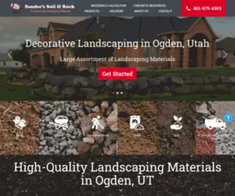 Sandeessoilandrock.com(Sandee's Soil & Rock Offers Landscaping Materials Ogden) Screenshot