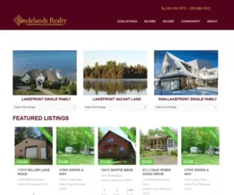 Sandelandsrealty.com(Sandelands Mille Lacs Area Realty) Screenshot