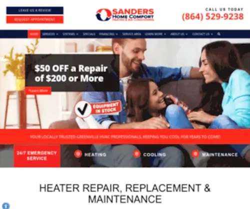 Sandersheatcool.com(AC Repair) Screenshot