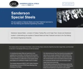 Sanderson.co.za(Special Steels Supplier) Screenshot