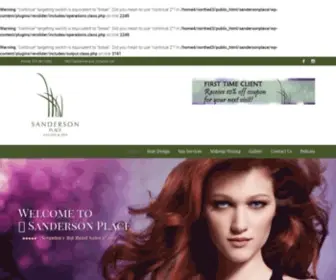 Sandersonplace.com(Sanderson Place Salon & Day Spa) Screenshot