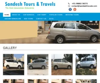 Sandeshtravels.com(Toyota Innova Car) Screenshot