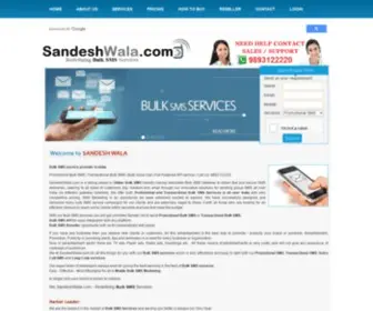 Sandeshwala.com(Bulk SMS service provider) Screenshot