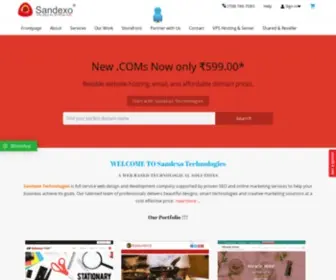 Sandexo.in(India's best web design & hosting company) Screenshot