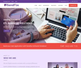 Sandfoxsoft.com(Digital Services Company) Screenshot