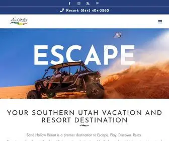 Sandhollowresort.com(Southern Utah Vacation Destination) Screenshot