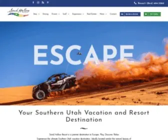 Sandhollowresorts.com(Southern Utah Vacation Destination) Screenshot