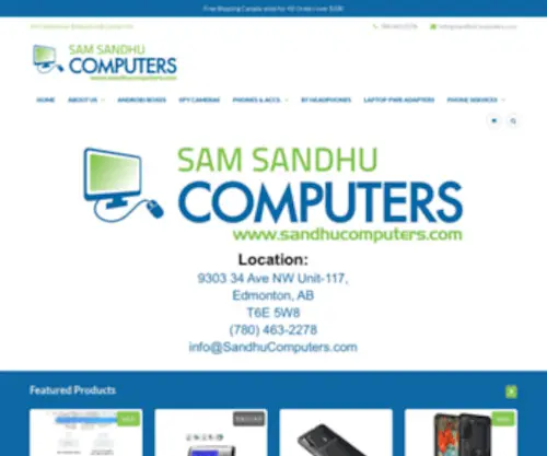 Sandhucomputers.com(Established in 2011 Sandhu Computers) Screenshot