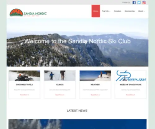 Sandianordic.org(Sandia Nordic Ski Club) Screenshot