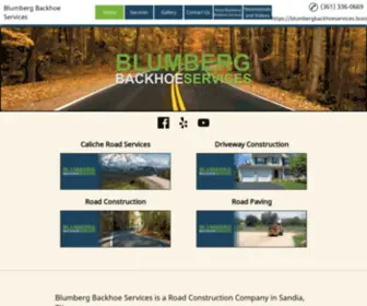 Sandiaroadconstruction.com(Blumberg Backhoe Services is a Road Construction Company in Sandia) Screenshot