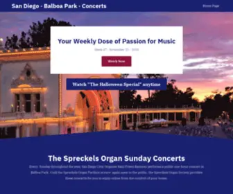 Sandiegoconcerts.org(The Balboa Park Music Experience) Screenshot