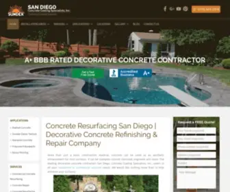 Sandiegodecorativeconcrete.com(Concrete Resurfacing San Diego CA) Screenshot