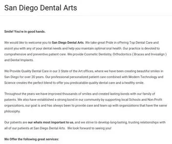 Sandiegodentalarts.com(San Diego Dental Arts) Screenshot