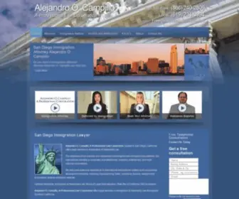 Sandiegoimmigrationlawyer.com(Alejandro O) Screenshot