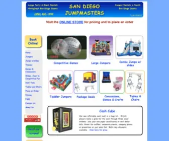 Sandiegojumpmasters.com(Bounce Houses and Party Rentals in North San Diego County) Screenshot