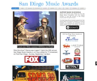 Sandiegomusicawards.com(San Diego Music Awards) Screenshot
