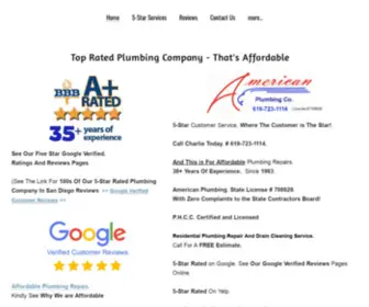 Sandiegoplumbersv.com(Affordable Plumbing Company) Screenshot