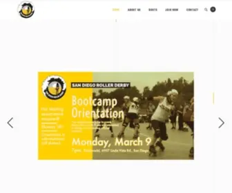 Sandiegorollerderby.com(San Diego Roller Derby is a premiere Womens Flat Track Roller Derby Association (WFTDA)) Screenshot