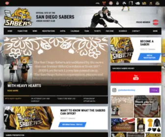 Sandiegosabershockey.com(San Diego Sabers) Screenshot