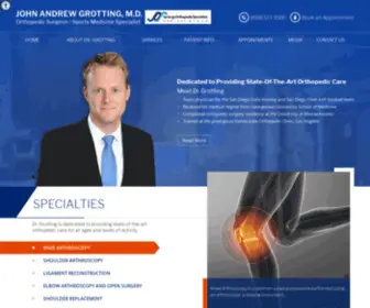 Sandiegoshouldersurgeon.com(Dr John Grotting) Screenshot