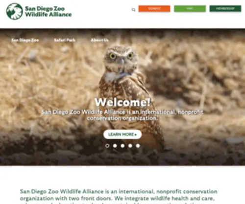 Sandiegozoo.org(Southern california) Screenshot