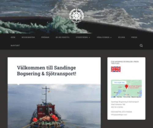 Sandinge.com(Sandinge bogsering & sjötransport AB) Screenshot