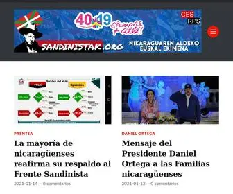 Sandinistak.org(Nikaraguaren aldeko euskal ekimena) Screenshot