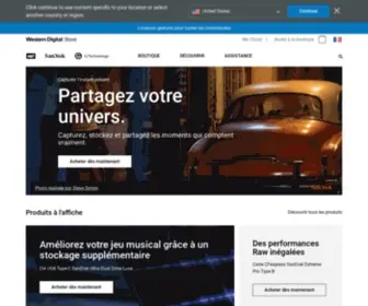 Sandisk.fr(Leader mondial des solutions de stockage) Screenshot