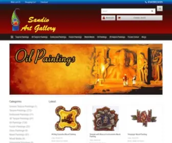 Sandivartgallery.com(Buy Tanjore Paintings Online Shopping in India) Screenshot