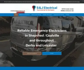 Sandjelectricals.co.uk(Emergency electricians) Screenshot