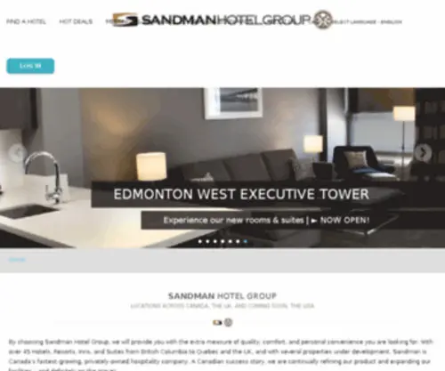 Sandmansignature.ca(Luxury Hotels Canada) Screenshot