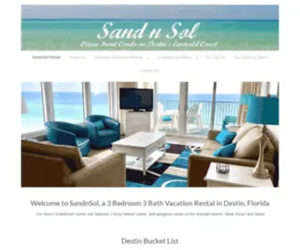 Sandnsol.com(Sandnsol Oceanfront Vacation Rental in Destin Florida) Screenshot