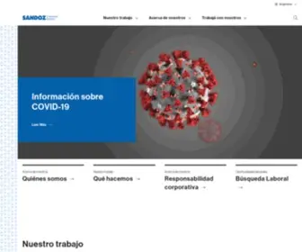 Sandoz.com.ar(Novartis is a global healthcare company) Screenshot
