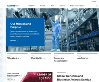 Sandoz.com(Novartis is a global healthcare company) Screenshot