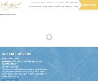 Sandpearl.com(Clearwater Beach Hotel) Screenshot