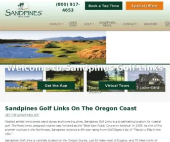 Sandpines.com(Sandpines Golf Links) Screenshot
