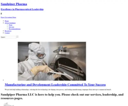 Sandpiperpharma.com(Excellence in Pharmaceutical Leadership) Screenshot