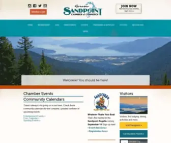 Sandpointchamber.org(Greater Sandpoint Chamber of Commerce) Screenshot