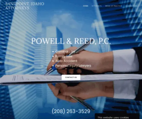 Sandpointlawoffice.com(Powell & Reed) Screenshot