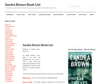 Sandrabrownbooklist.com(Sandra Brown Book List) Screenshot