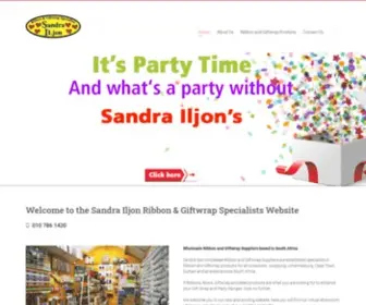 Sandrailjon.co.za(Wholesale Ribbon and Giftwrap Suppliers across South Africa) Screenshot