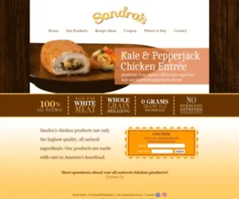 Sandraschicken.com(Chicken Entrees and Recipes) Screenshot