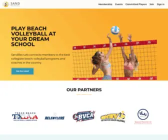 Sandrecruits.com(Beach volleyball recruiting made modern) Screenshot