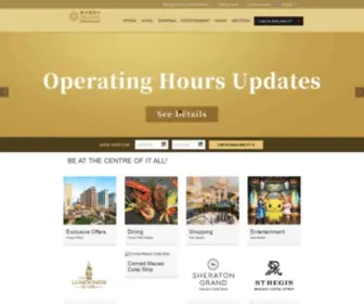 Sandscotaicentral.com(The Sands Resort Macao) Screenshot