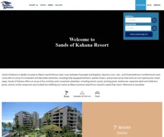 Sandsofkahanaresort.com(Sands of Kahana) Screenshot