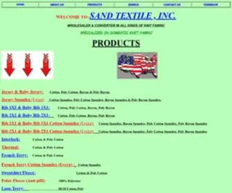 Sandtextile.com(Your best wholesale fabric source for knit fabric such as) Screenshot