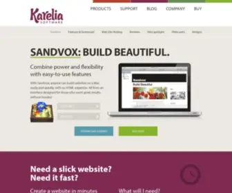 Sandvox.com(Mac Website Builder) Screenshot