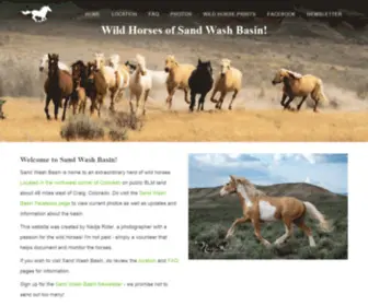 Sandwashbasin.com(Wild Horses of Sand Wash Basin in northwest Colorado) Screenshot