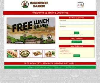 Sandwichbaronstore.co.za(Sandwich Baron Online Ordering) Screenshot